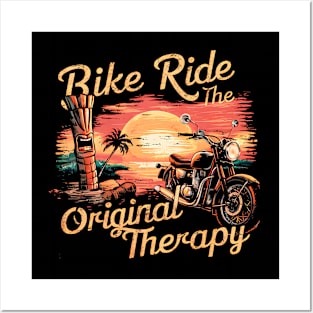 Bike Ride the original Therapy | Bike Lover gifts Posters and Art